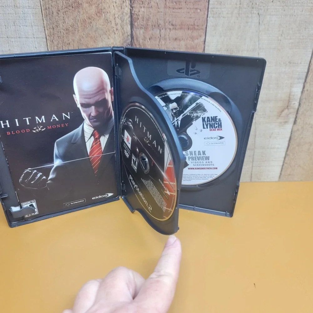 Hitman 2 Silent Assassin & Hitman Blood Money PS2 Game Bundle Greatest Hits CIB